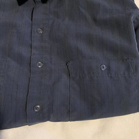 Urban Rags Mens Shirt Long Sleeve Size Large Dark Blue Stitching Defect - Picture 7 of 8
